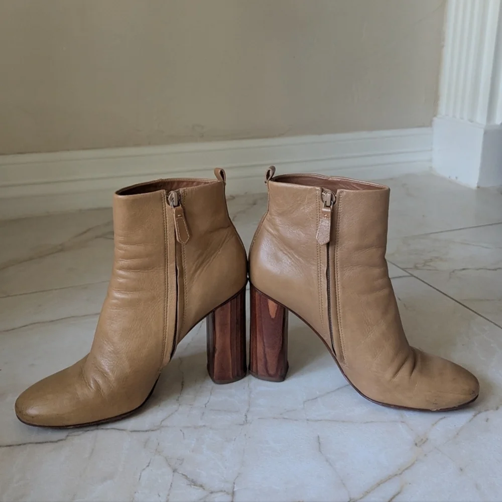 Tory‎ Burch | Raya Sand Leather Ankle Boots